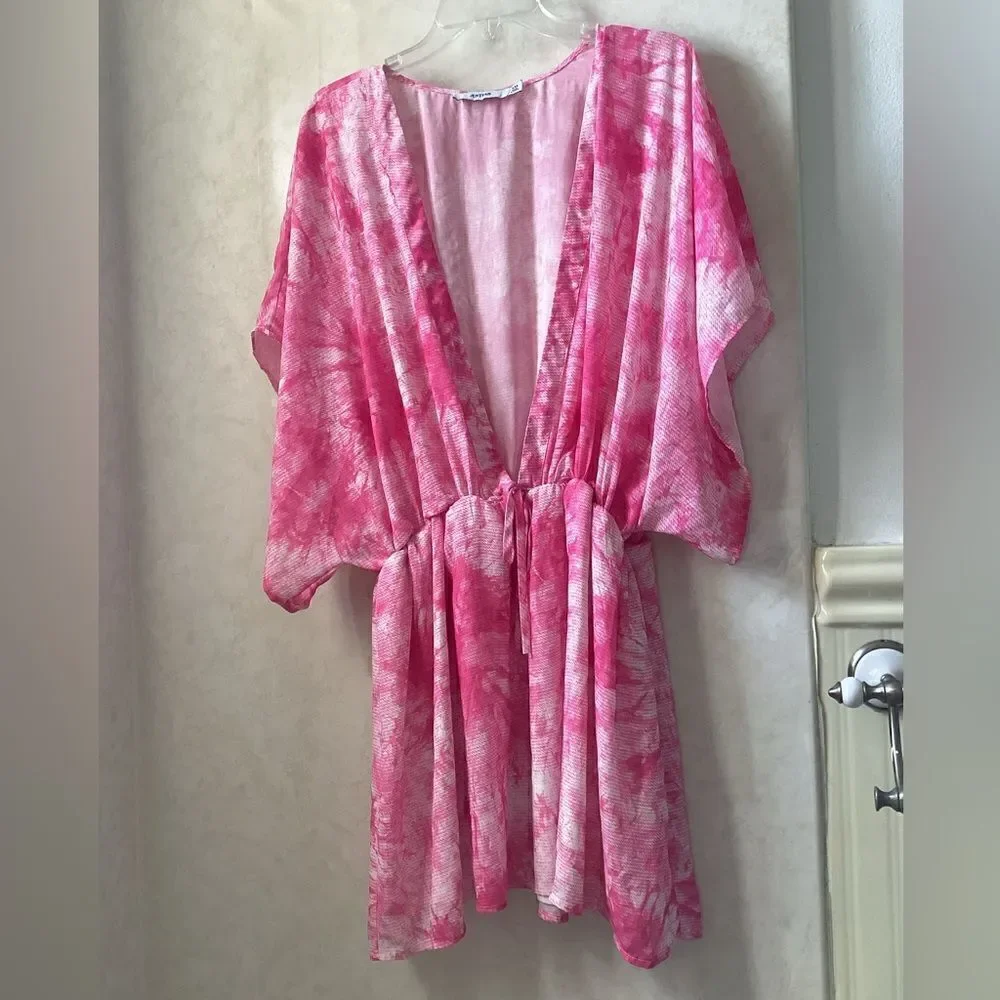 JustFab XXL swim cover Pink